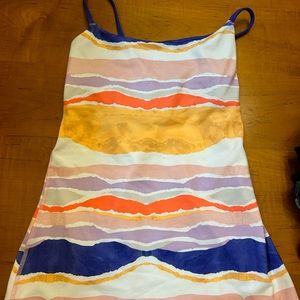 Lululemon purple & orange striped workout top - size 6